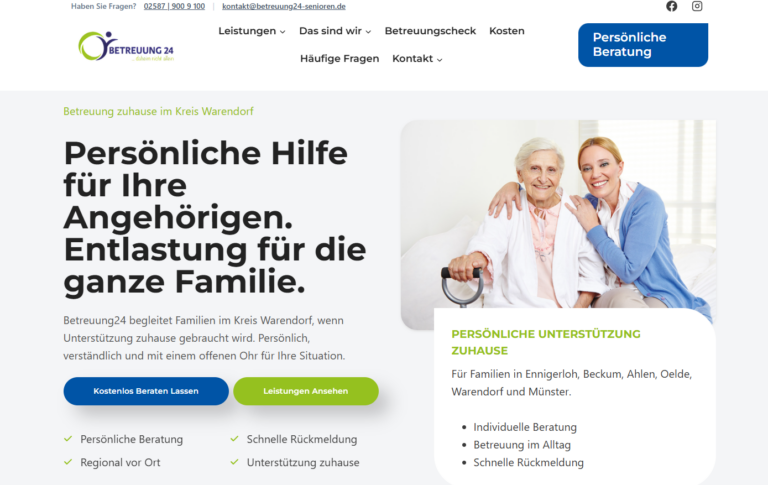 Neue webseite Betreuung 24